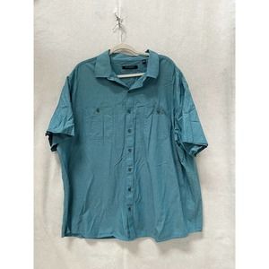 Synrgy Men’s Short Sleeve Button Down Blue / teal Shirt Size 2xl